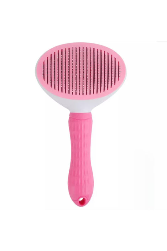 Pet Brush with Self-Cleaning Button for Animals