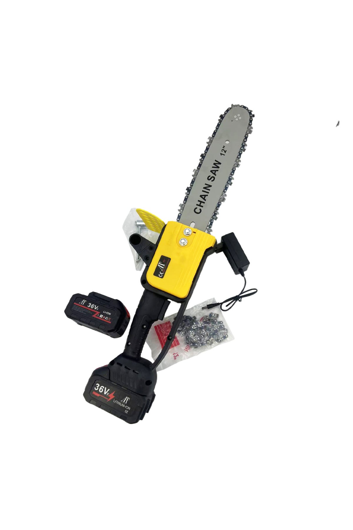 Electric Chainsaw AT PERFORMANCE®, 1200W with 48V Battery, 30 cm Blade, 4200 RPM, Portable, Cordles