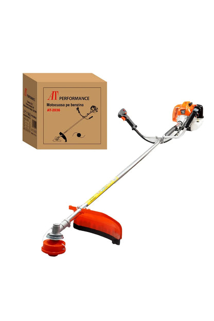 Gasoline brush cutter AT-2036, 52cc, 6HP, 11000 RPM, with accessories included
