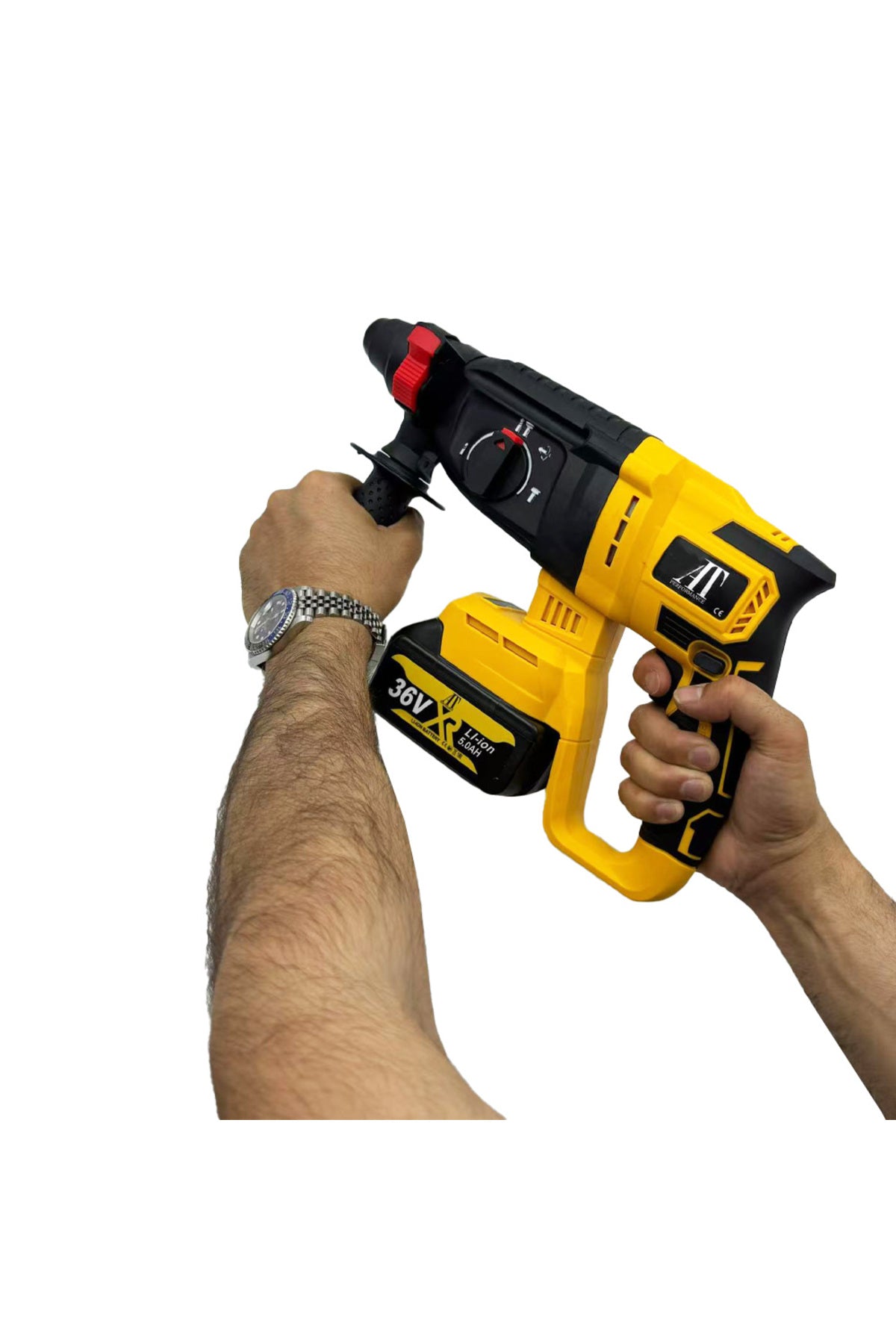 Electric Drill Machine PERFORMANCE® 1680W, 3500rpm, 2 Batteries 36V, 26mm, Cordless, Blue – Po