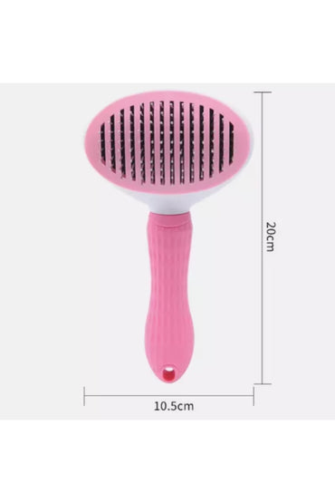 Pet Brush with Self-Cleaning Button for Animals