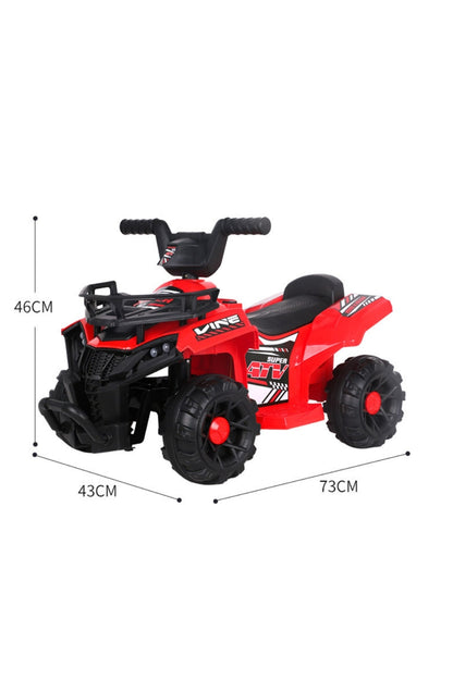 Electric ATV Vehicle, Quad for Children, Homcom, 6V Rechargeable Battery, 2-6 Years - Yellow