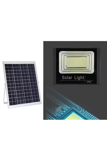 LED Projector PERFORMANCE®, Solar Powered 200W, Waterproof, SMD, Light Sensor, Timer, with Remot