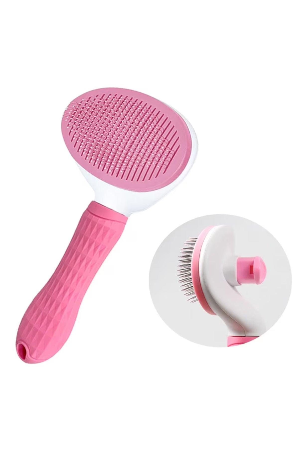 Pet Brush with Self-Cleaning Button for Animals