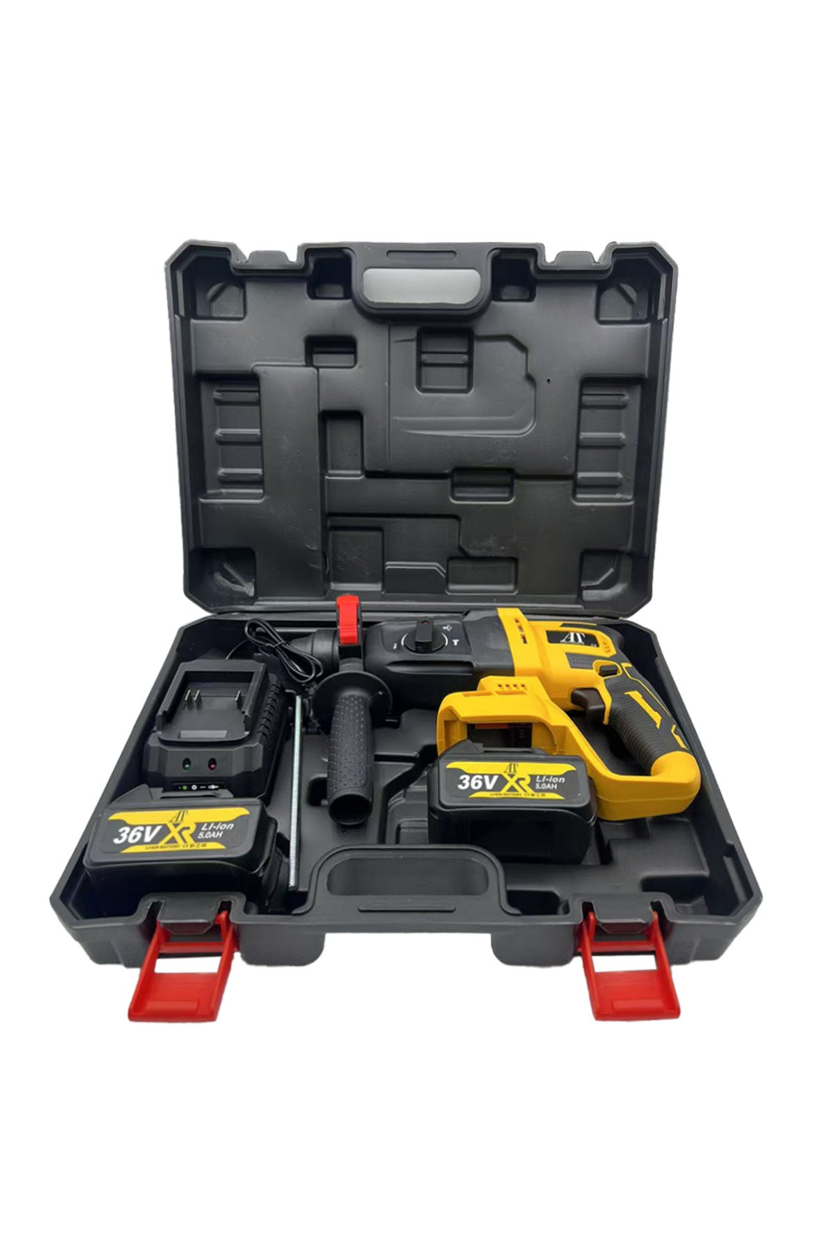 Electric Drill Machine PERFORMANCE® 1680W, 3500rpm, 2 Batteries 36V, 26mm, Cordless, Blue – Po