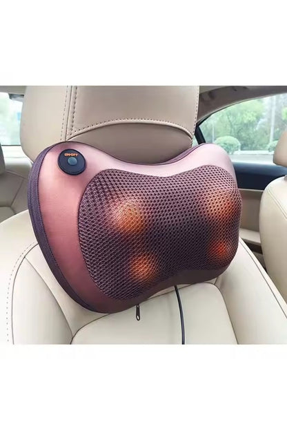 Shiatsu Massage Pillow AT PERFORMANCE® with Heating – Portable, Auto & Home, 3 Programs, Brown