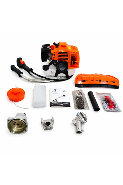 Gasoline brush cutter AT-2036, 52cc, 6HP, 11000 RPM, with accessories included