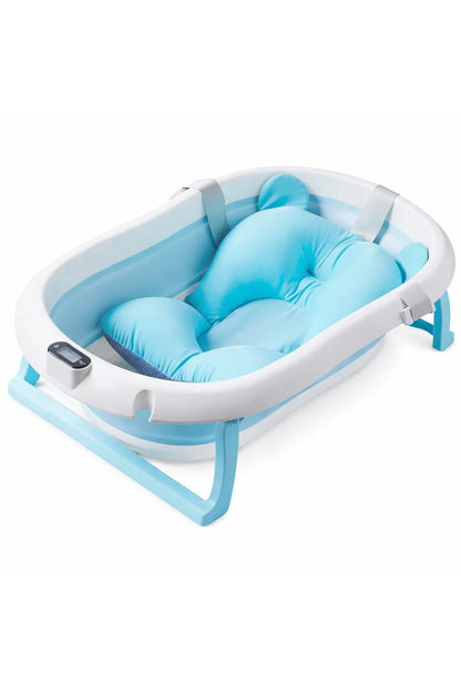Foldable bathtub with built-in thermometer and cushion, Dimensions 83 x 50 x 20 cm, PP/TPE material