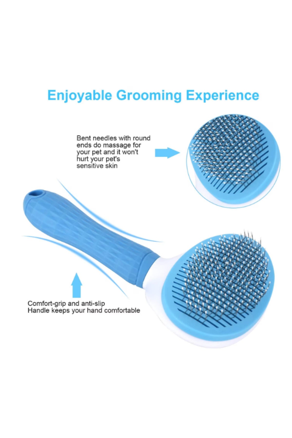 Self-Cleaning Brush for Animals, AT PERFORMANCE, Useful for Grooming and Hair Care, 20x10x6 cm, Cats