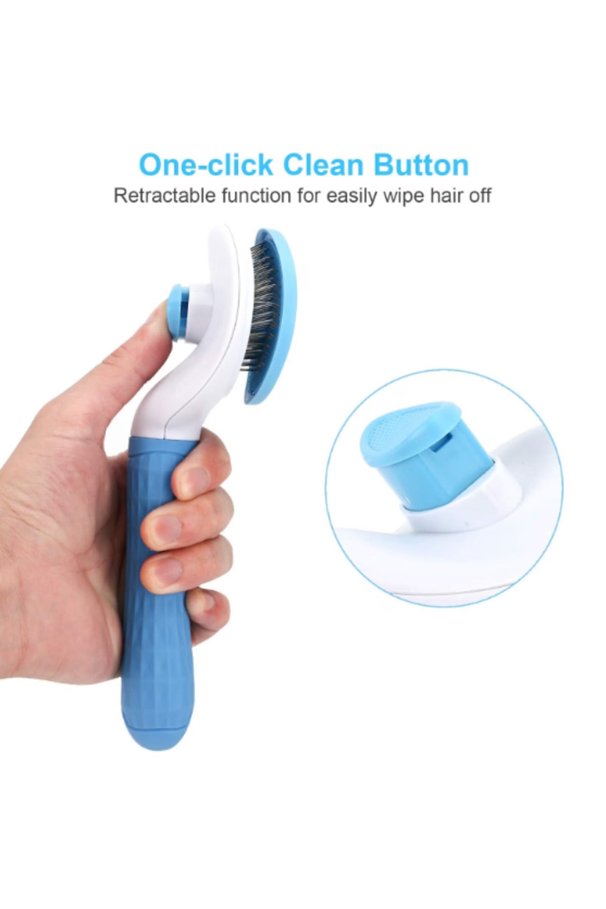 Self-Cleaning Brush for Animals, AT PERFORMANCE, Useful for Grooming and Hair Care, 20x10x6 cm, Cats