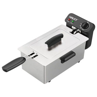 Friteuza Electrica HALEY HY-2504 cu Capacitate de 3L, Termostat Reglabil si Design din Otel Inoxidabil