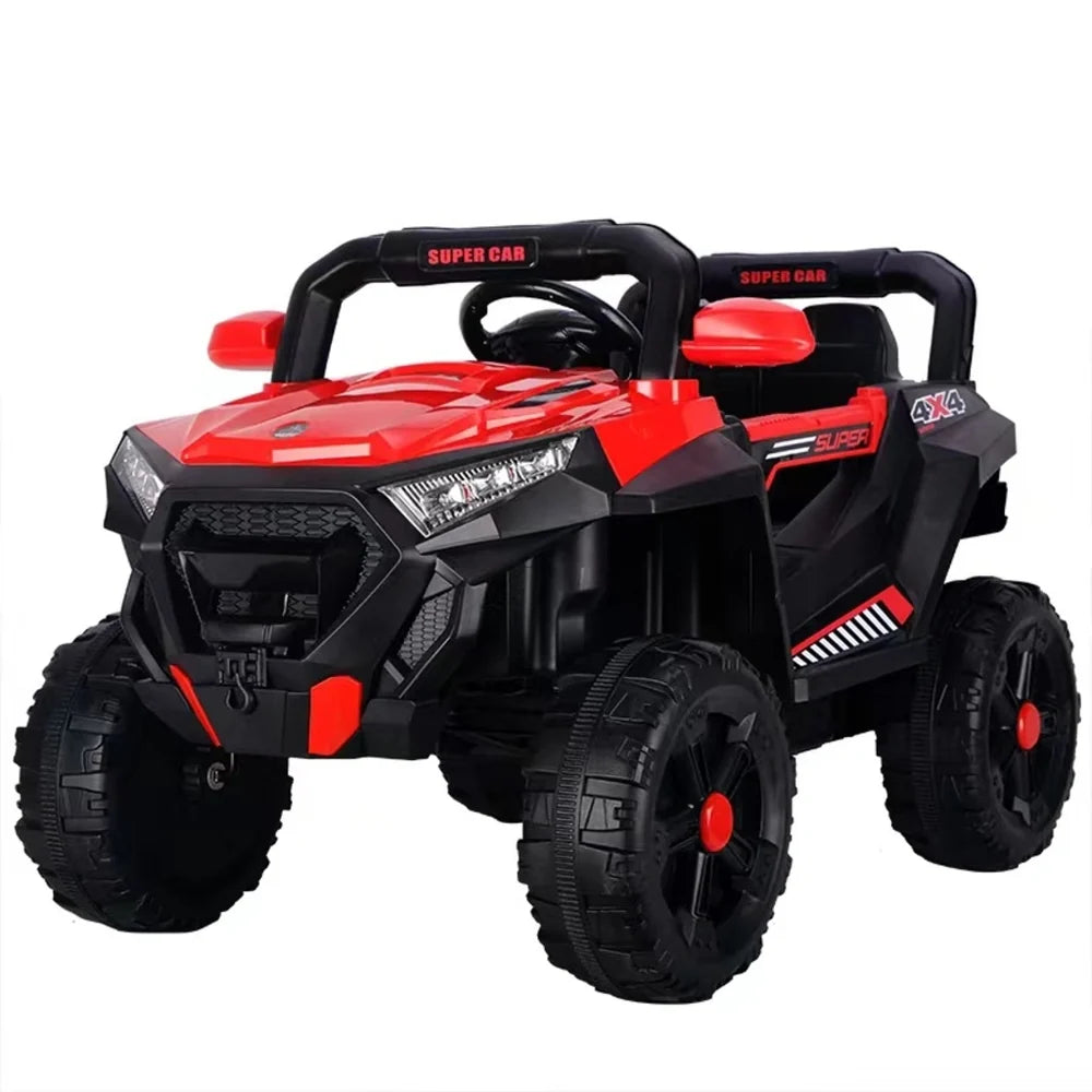 Mașină Electrică KIDOO 4x4 pentru Copii 12V – Telecomandă 2.4G, 2 Motoare, Faruri LED, MP3