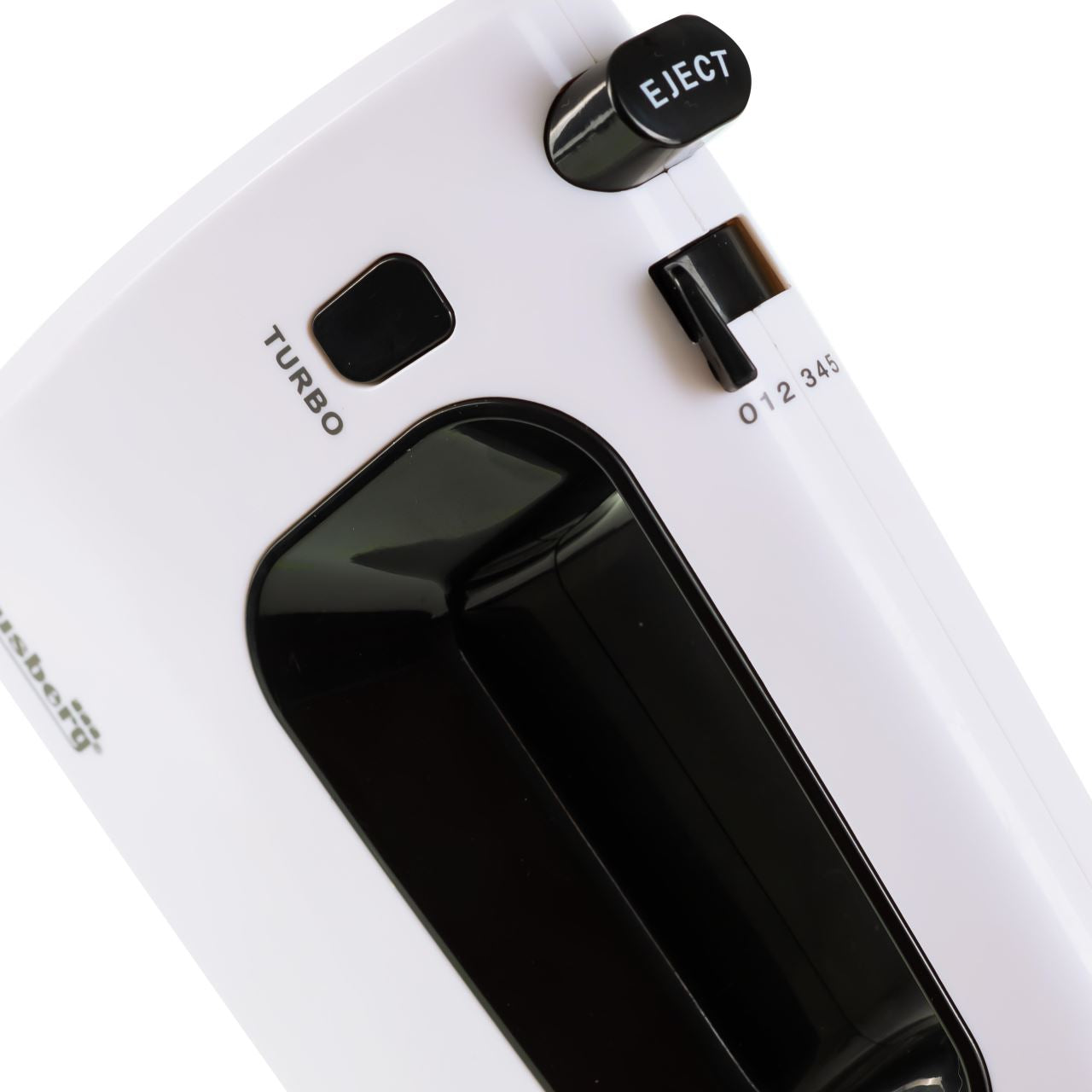 Mixer de mana Hausberg HB-4120NG, 300W ,5 viteze, Functie Turbo, Teluri si carlige metalice, Negru/Alb