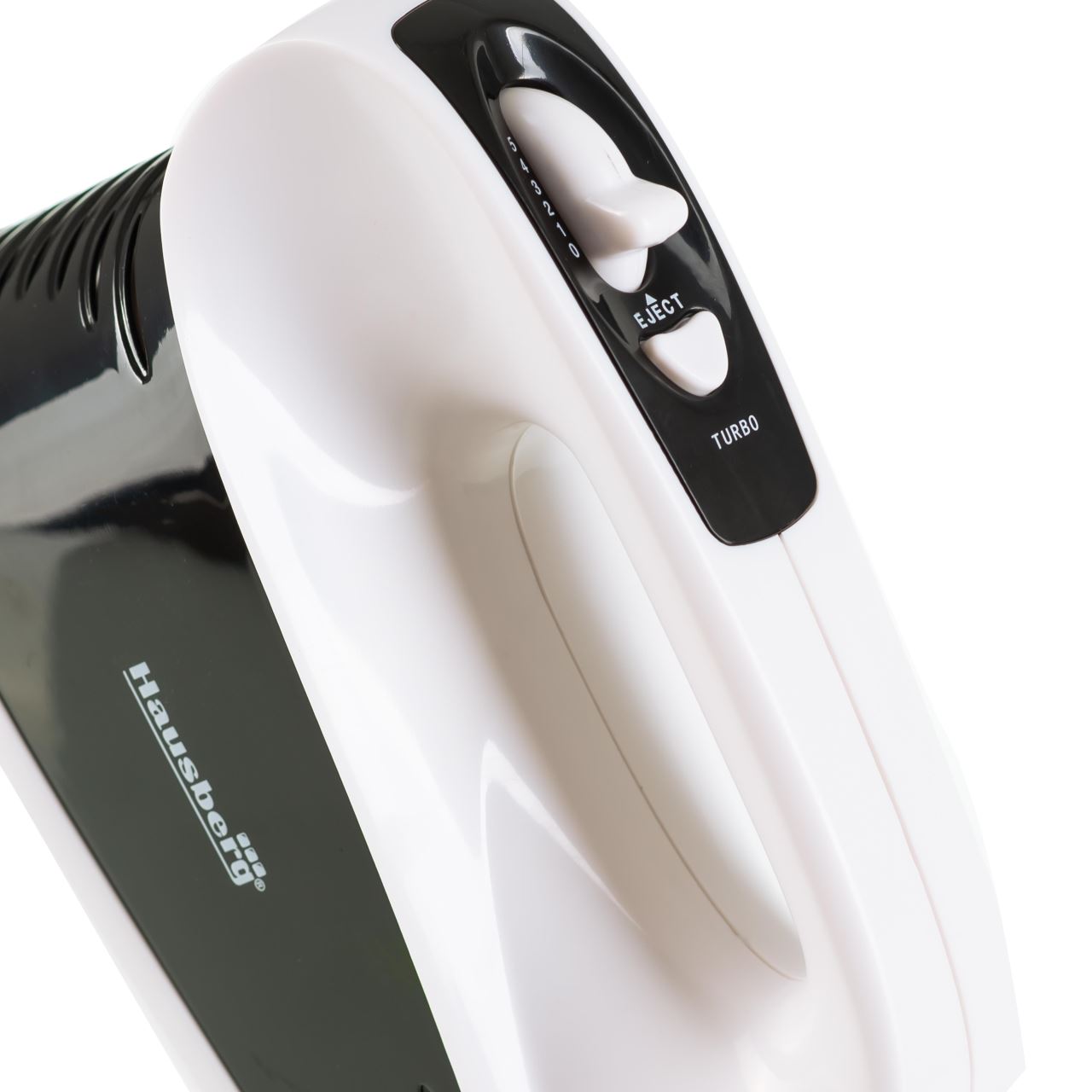 Mixer de mana profesional HAUSBERG HB-4118NG, 250W, 5 viteze + Turbo, Design ergonomic, accesorii incluse, Negru