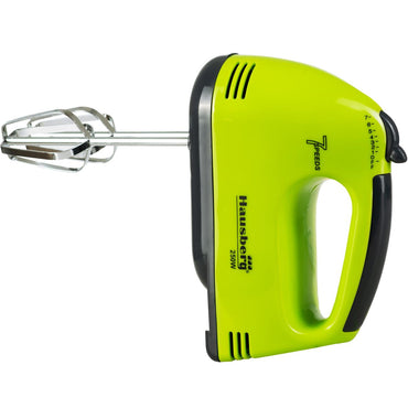 Mixer de mana, Hausberg HB-4112VR, Alb/Verde, 250 W, 7 viteze