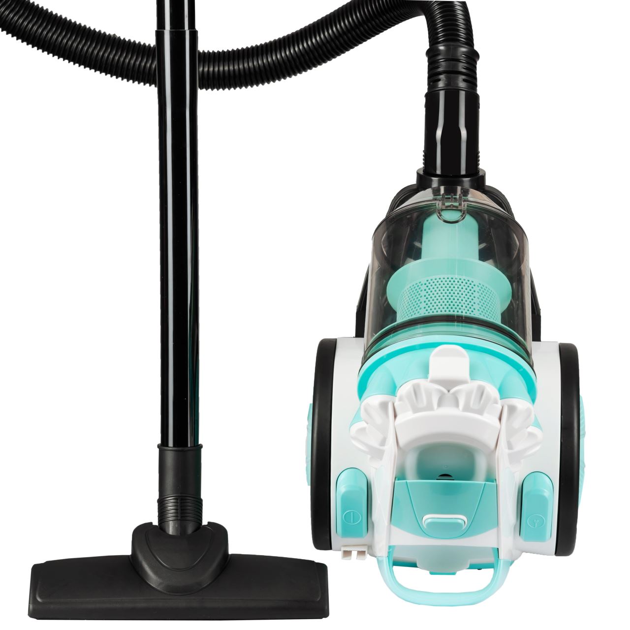 Aspirator fara sac Hausberg HB-2010VR, 700 W, capacitate 3 L, aspirare uscata, ciclonic, filtru HEPA, Alb-Verde