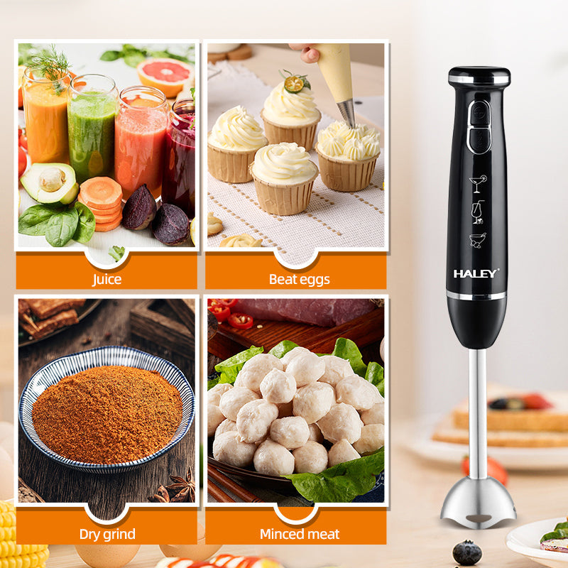 Blender Vertical HALEY 1200W cu Lame Inox, 2 Viteze, Motor Silențios, Mâner Anti-Alunecare | Design Compact 37 cm