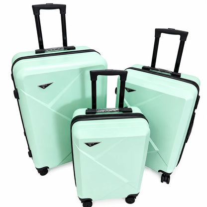 Set 3 Valize Voiaj ABS – Mare 73 cm, Medie 65 cm, Cabină 55 cm | Roți 360°, Mâner Telescopic