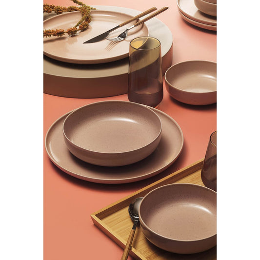 Serviciu de masă Moderna Colore Matte, 24 piese, roz mat