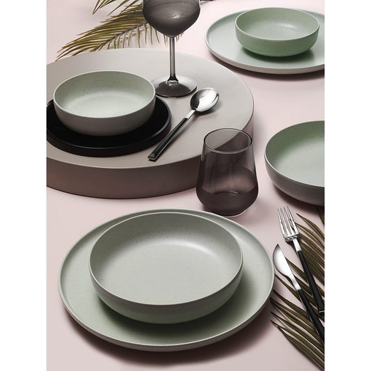 Serviciu de masă Moderna Colore Matte, 24 piese, verde mat