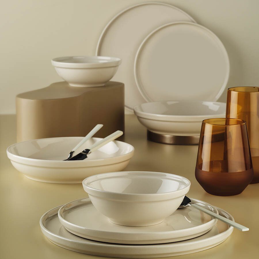 Serviciu de masă FIT-C, 24 piese, crem