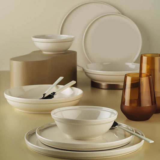 Serviciu de masă FIT-C, 24 piese, crem