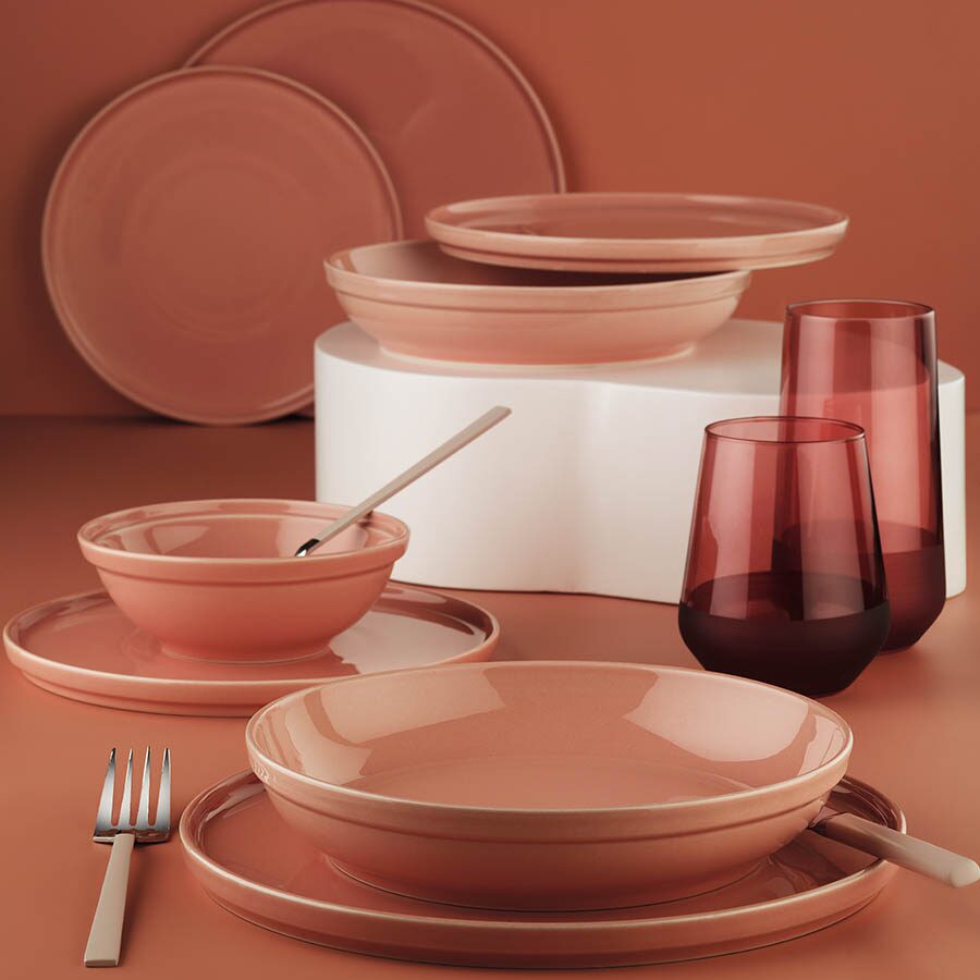 Serviciu de masă FIT-C, 24 piese, roz