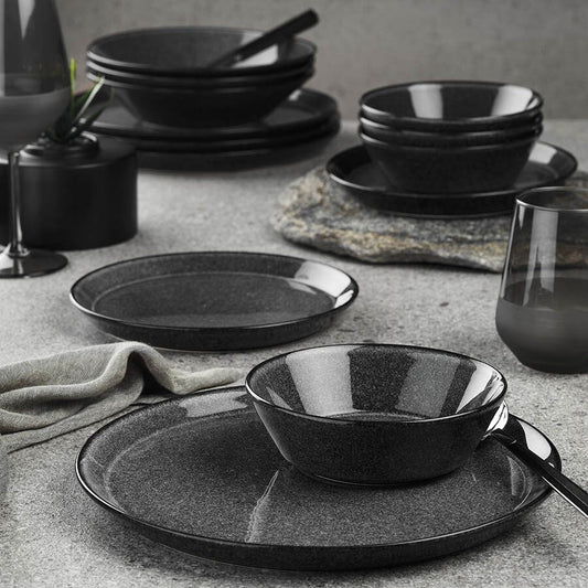 Serviciu de masă FORZA, 24 piese, negru