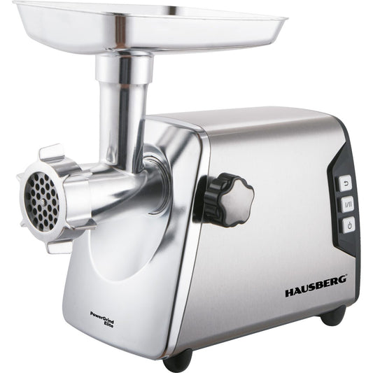 Masina de tocat Electrica HAUSBERG HB-3460, 2500W, 2kg/min, Nivel zgomot 80dB, 2 viteze, Inox