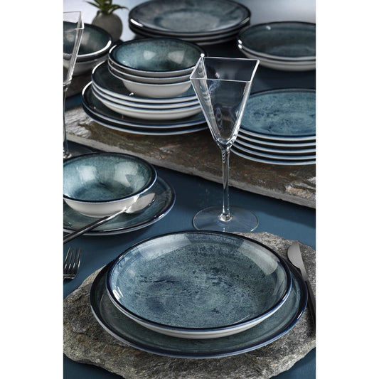 Serviciu de masă Bone Teos, 24 piese, albastru