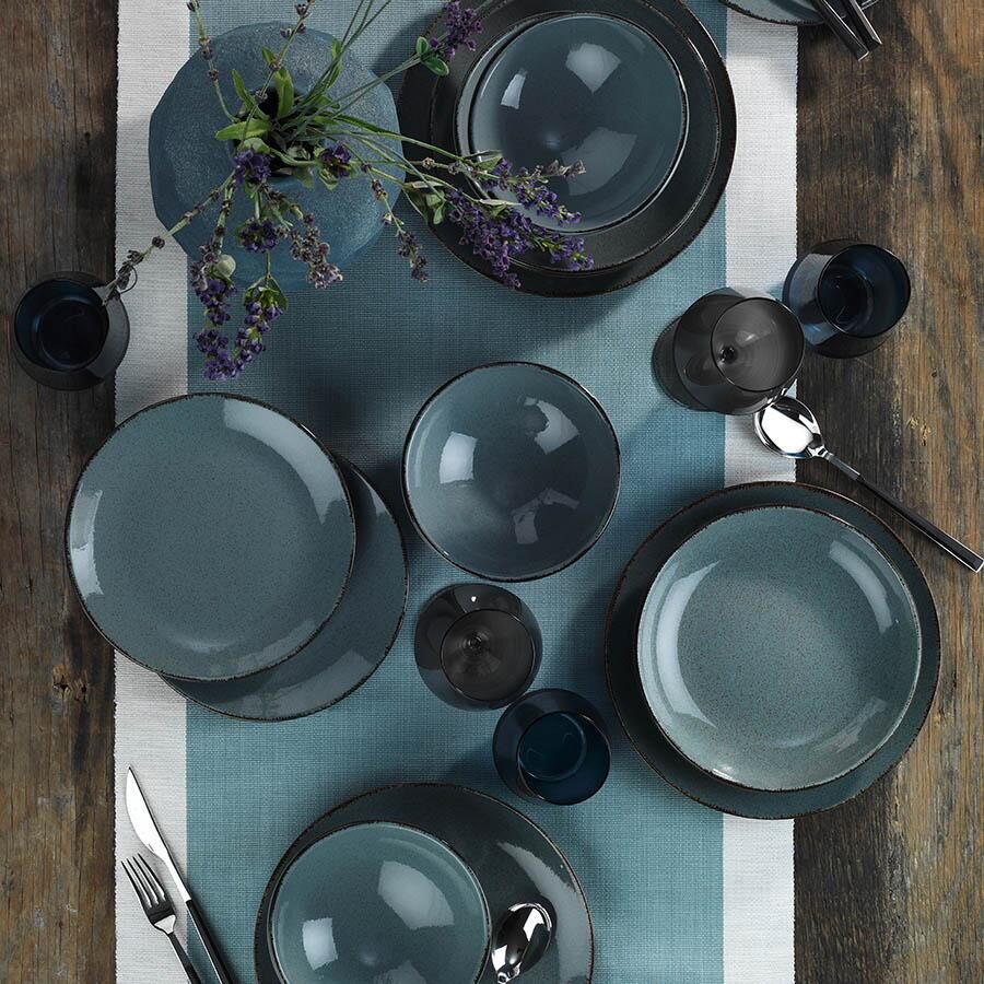 Serviciu de masă Color-X, 18 piese, albastru