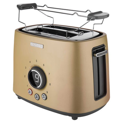 Prăjitor de Pâine Sencor STS 6057CH – 2 Felii, 1000W, Design Metalic Premium, Crom/Negru