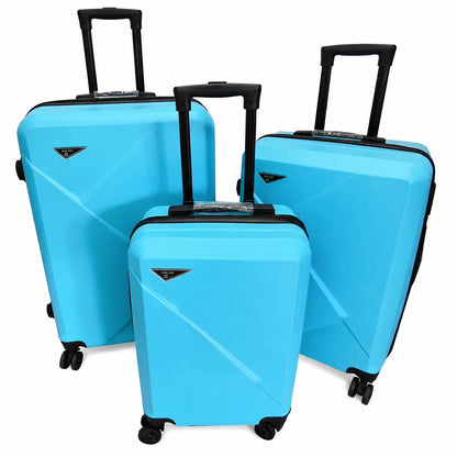 Set 3 Valize Voiaj ABS – Mare 73 cm, Medie 65 cm, Cabină 55 cm | Roți 360°, Mâner Telescopic