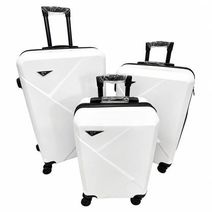 Set 3 Valize Voiaj ABS – Mare 73 cm, Medie 65 cm, Cabină 55 cm | Roți 360°, Mâner Telescopic