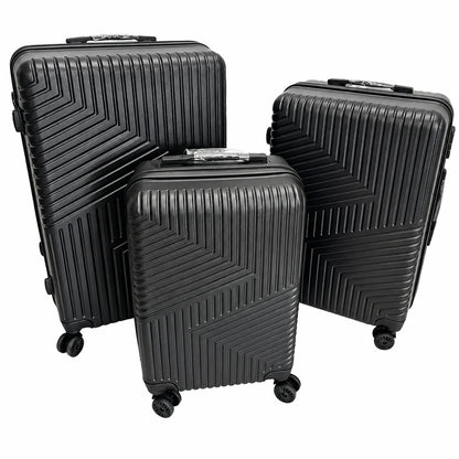 Set 3 Valize Voiaj ABS – Mare 73 cm, Medie 65 cm, Cabină 55 cm | Roți 360°, Mâner Telescopic