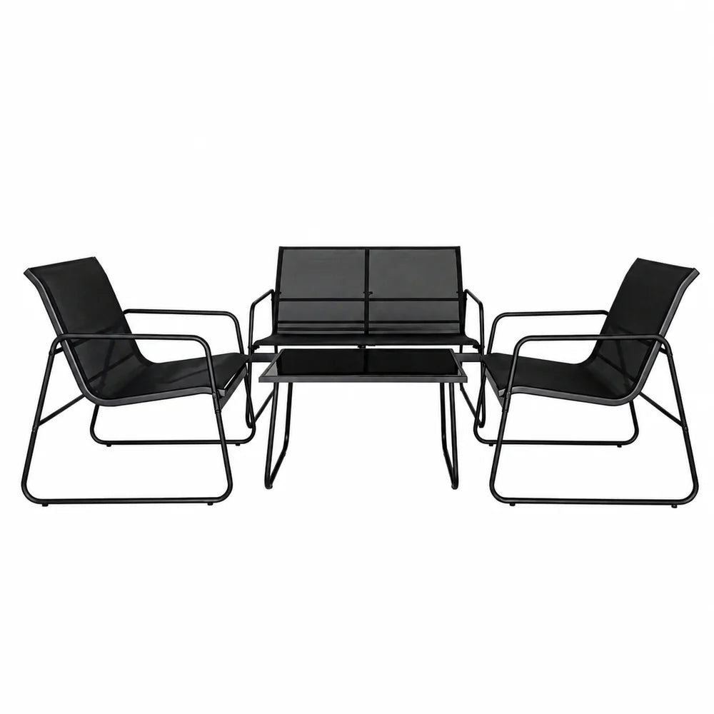 At Performance Vezi toate produsele Set Mobilier Grădină AT PERFORMANCE® 4 Piese, Canapea 2 Locuri + 2 Fotolii + Măsuță, Cadru Metalic