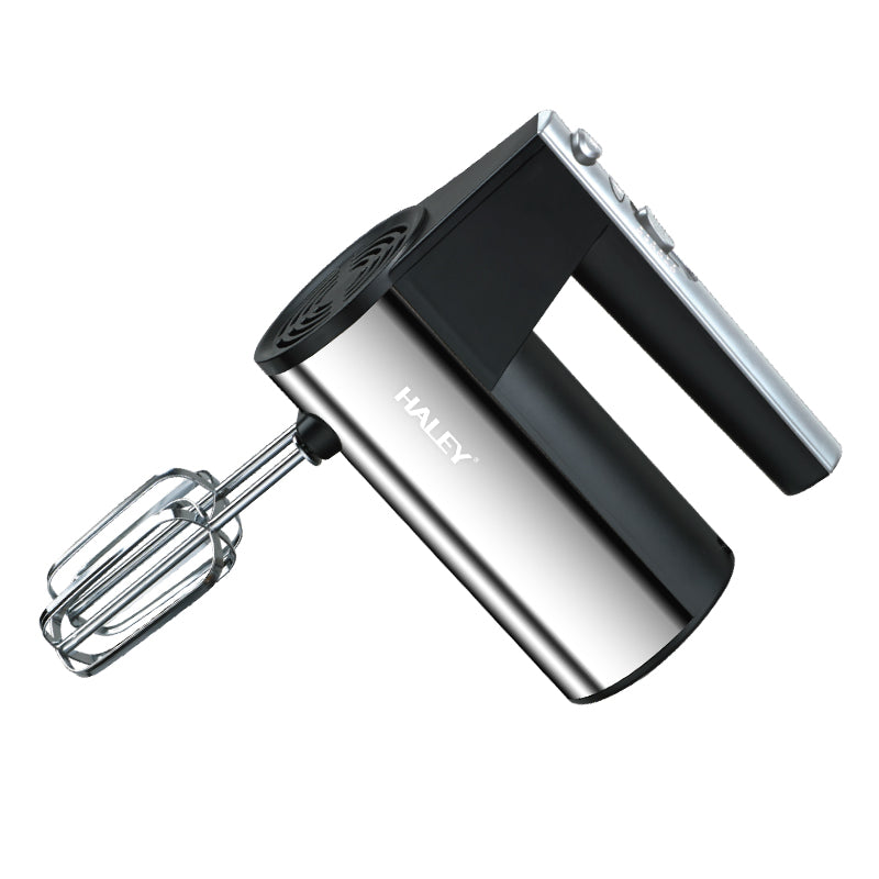 Mixer de Mână din Inox HALEY HY-1663 500W – 5 Viteze, Silențios, Motor Puternic, Accesorii Incluse