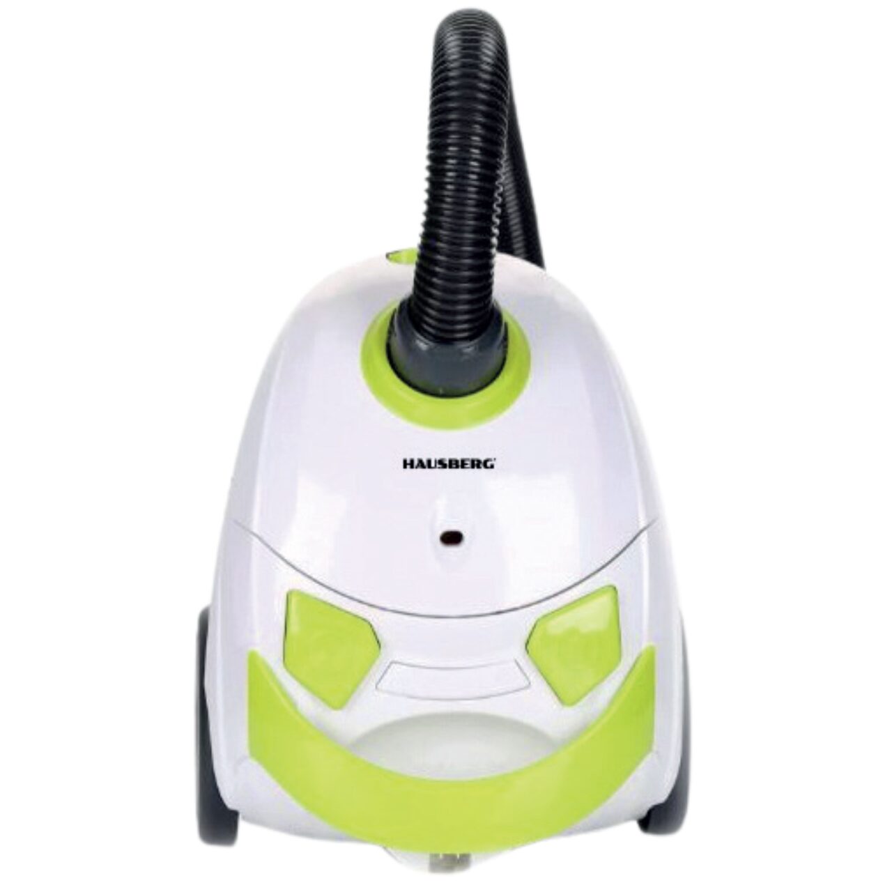 Aspirator cu sac Hausberg HB2080VR, 1500W, Capacitate 1.5L, Alb/Verde