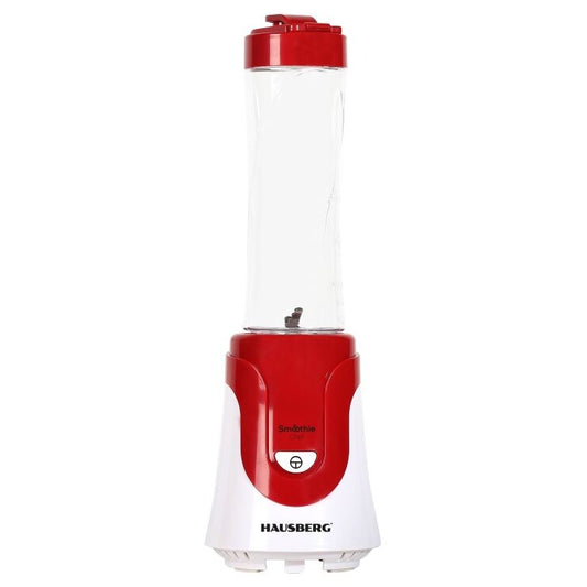 Blender smoothie HAUSBERG HB-7676RS, multifunctional, 300W, cu recipient 600ml, Rosu