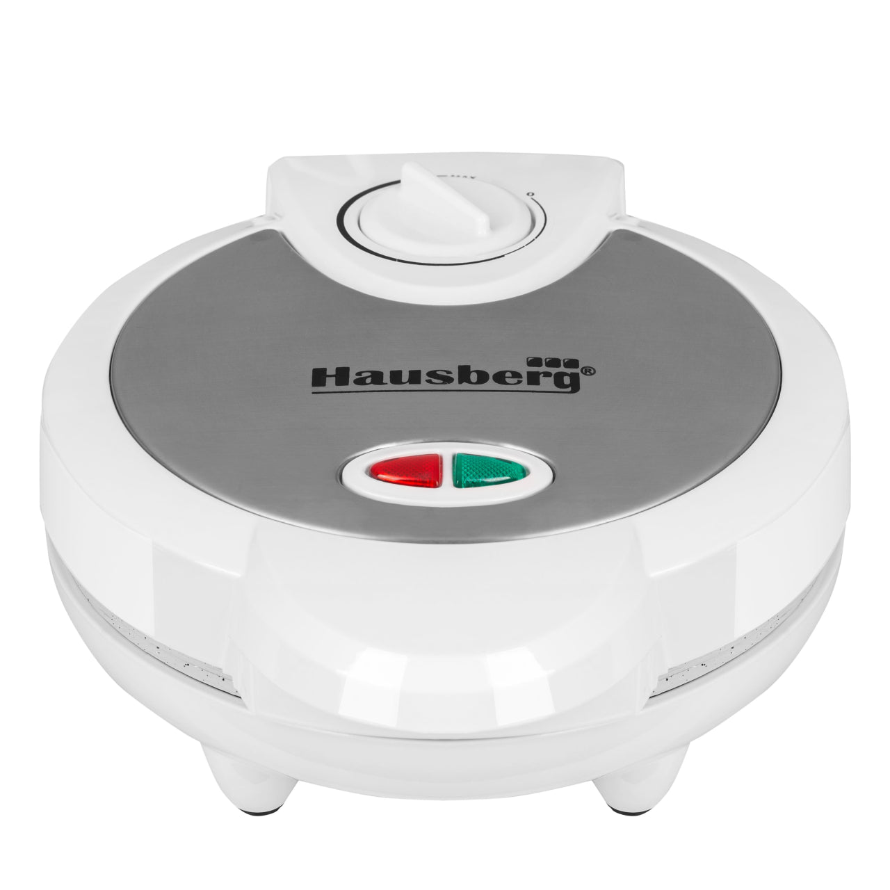 Aparat waffe Hausberg HB-3562AB, 1300 W, 4 compartimente, carcasa din Inox, Alb
