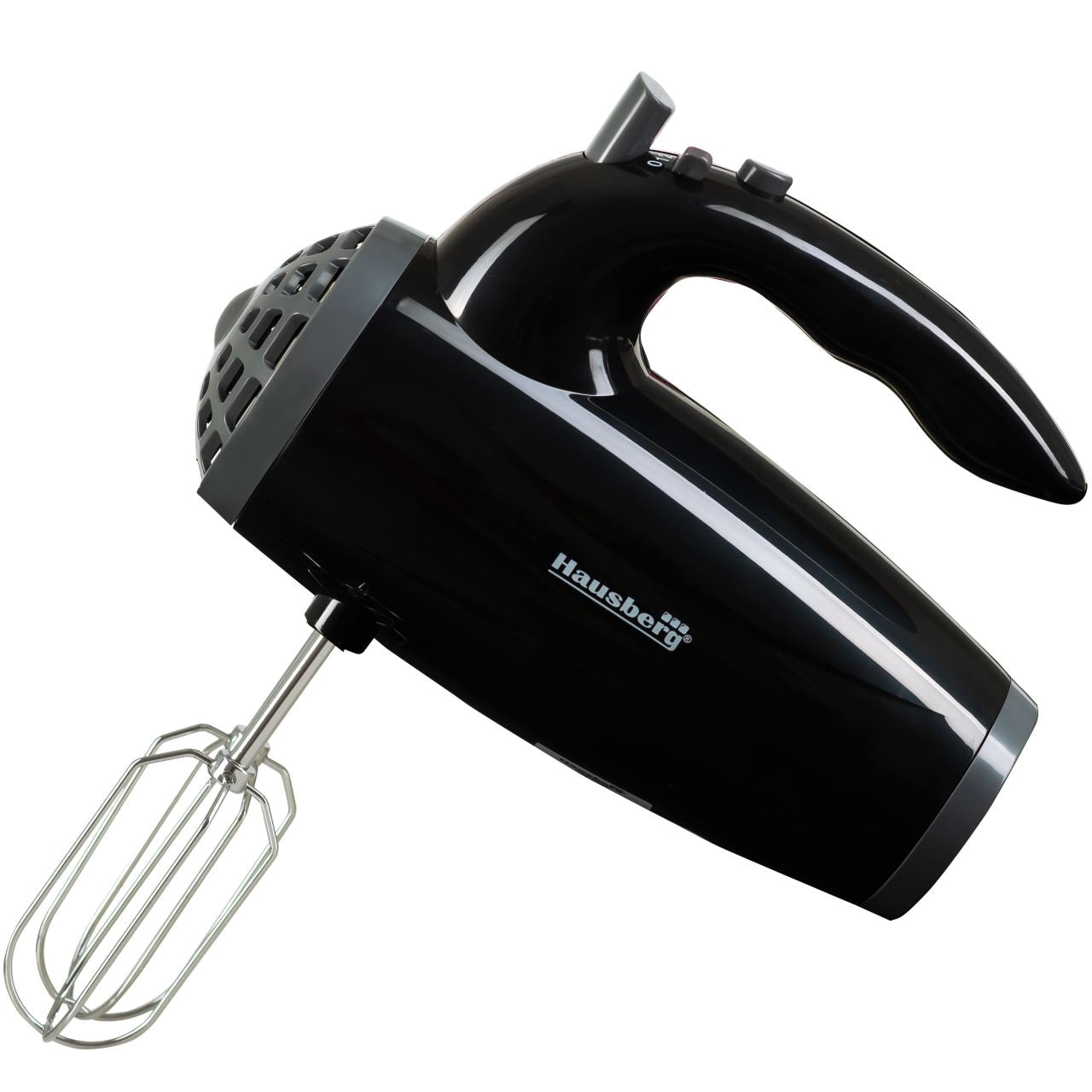 Mixer de mana Hausberg HB-4119NG, 5 viteze, putere 300W, motor de cupru, Negru