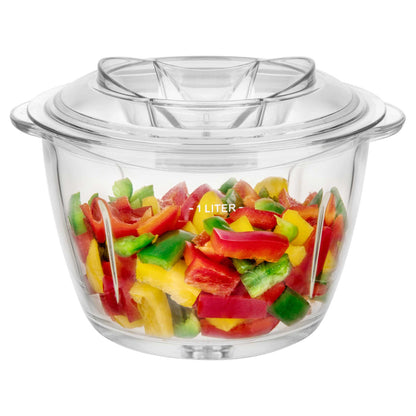 Tocător Electric de Alimente Sencor SCB 5100WH – 500 W, Vas de Sticlă 1 L