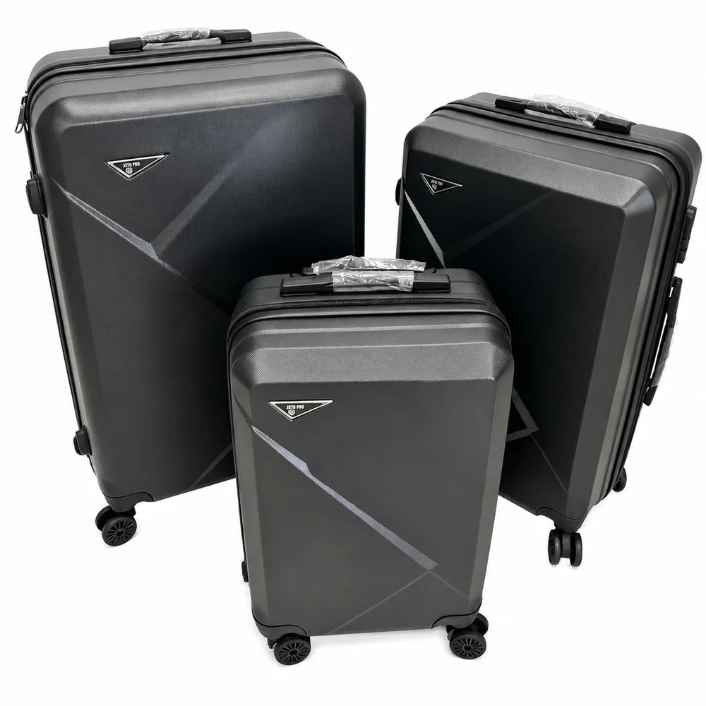Set 3 Valize Voiaj ABS – Mare 73 cm, Medie 65 cm, Cabină 55 cm | Roți 360°, Mâner Telescopic