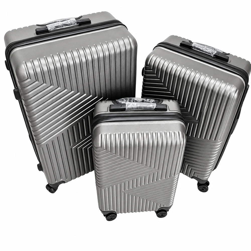 Set 3 Valize Voiaj ABS – Mare 73 cm, Medie 65 cm, Cabină 55 cm | Roți 360°, Mâner Telescopic
