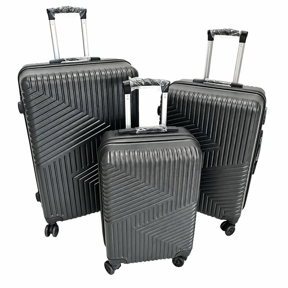Set 3 Valize Voiaj ABS – Mare 73 cm, Medie 65 cm, Cabină 55 cm | Roți 360°, Mâner Telescopic