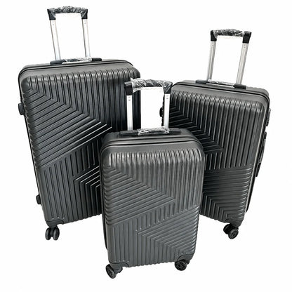 Set 3 Valize Voiaj ABS – Mare 73 cm, Medie 65 cm, Cabină 55 cm | Roți 360°, Mâner Telescopic