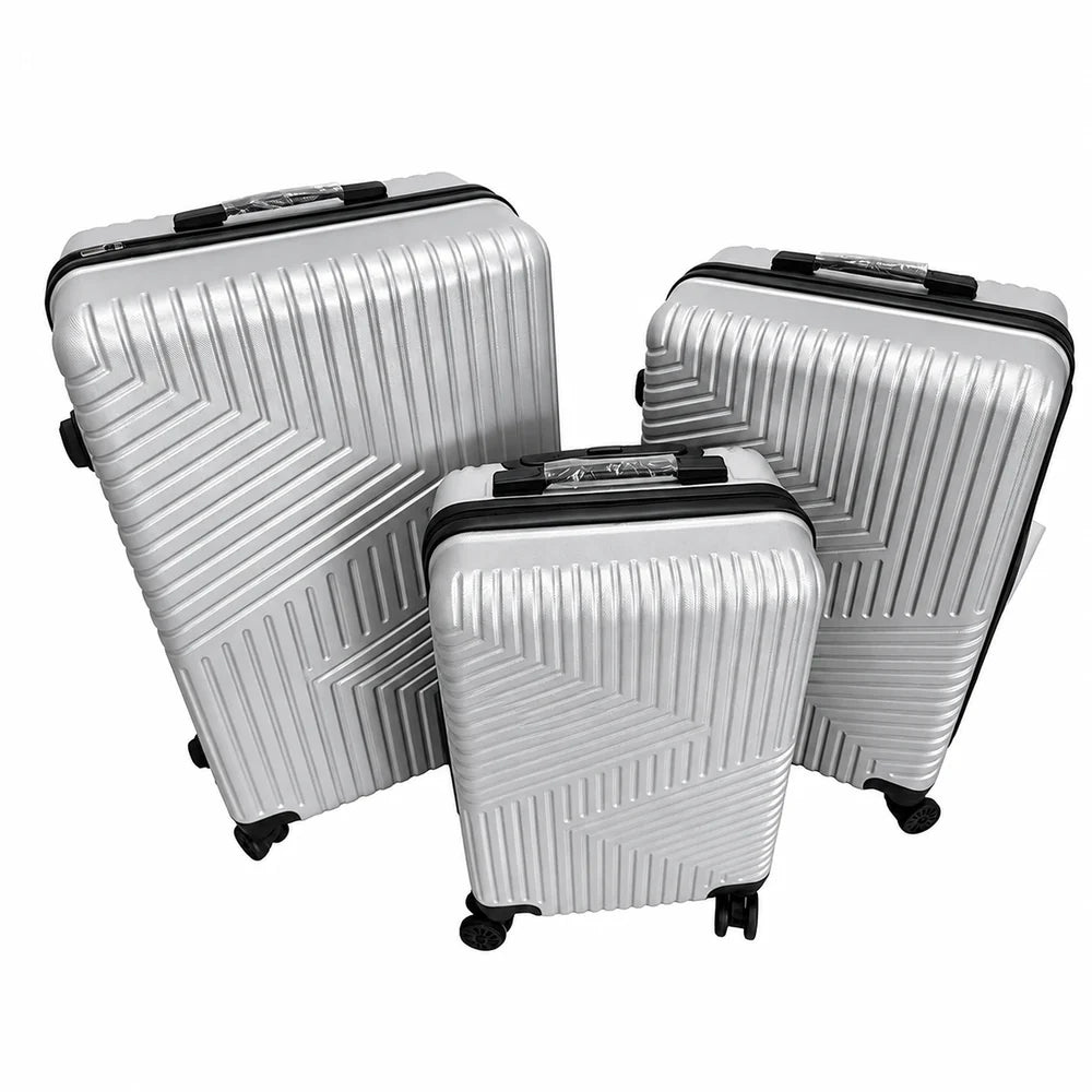 Set 3 Valize Voiaj ABS – Mare 73 cm, Medie 65 cm, Cabină 55 cm | Roți 360°, Mâner Telescopic