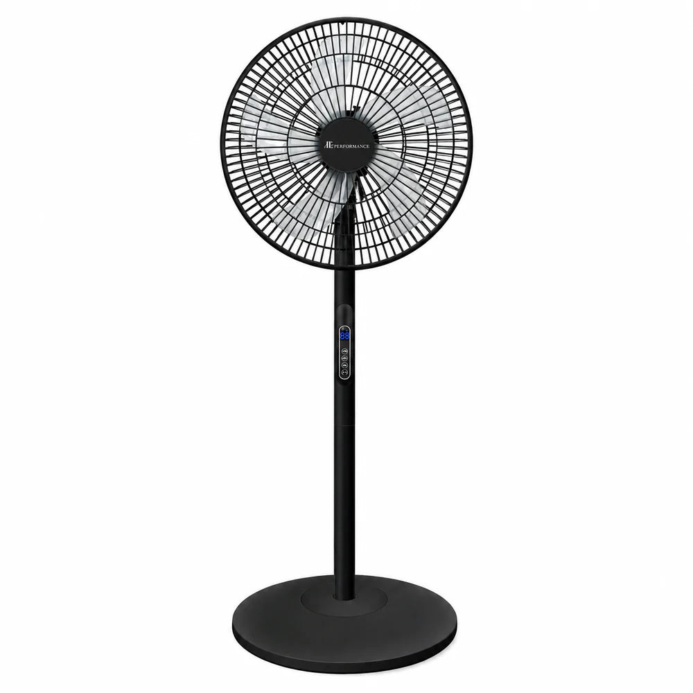 Ventilator cu Picior AT PERFORMANCE® AT-2056, 65W, Telecomandă, 8 Viteze, Oscilație, Display LED, Silentios