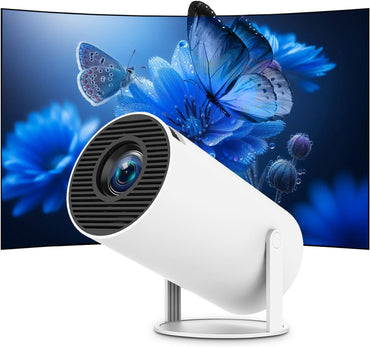 Mini Proiector Portabil Smart 4K, WiFi 6 și Bluetooth 5.4 — cu Aplicații Încorporate, Corecție Automată Keystone, Rotire 180°