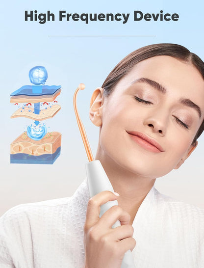Darsonval cu Frecvență Înaltă pentru Față și Scalp — Ozonizator Cosmetic Anti-Acnee, Lifting & Stimulator Păr, 4 Electrozi